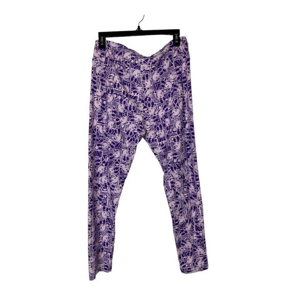 Lularoe Disney Leggings Mickey Mouse Purple White Tall Curvy Soft Stretchy - Picture 2 of 7